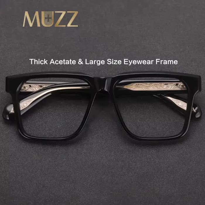 Montures de lunettes optiques carrées en acétate épais grande taille 2025 – Lunettes de luxe rétro pour hommes, pour myopie et hypermétropie, sur ordonnance