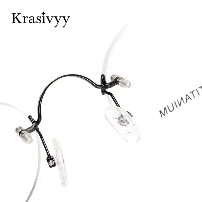 Krasivyy Vintage rond sans monture lunettes hommes titane optique myopie Prescription