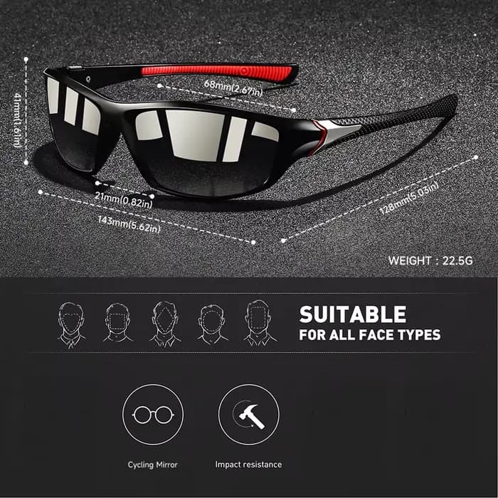 4 pièces mode Vintage pêche cyclisme Sport lunettes de soleil hommes femmes course alpinisme