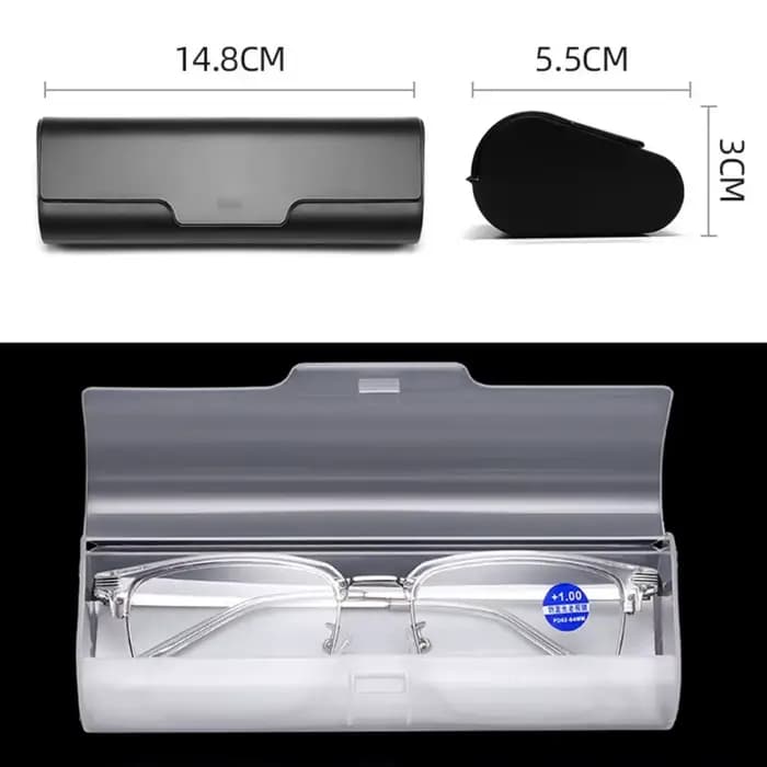 Boîte de rangement portable pour lunettes pour hommes et femmes
