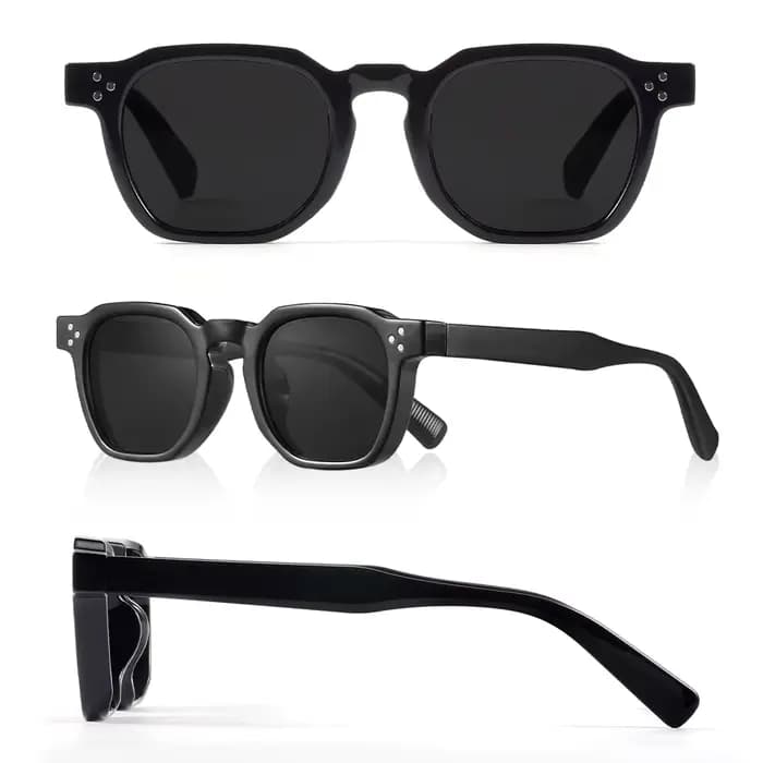 CRIXALIS carré Rivets lunettes de soleil pour femmes hommes Vintage tendance