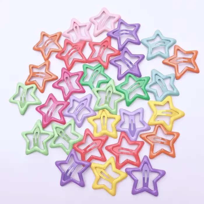 Lot de 20 mini pinces à cheveux étoile de 3 cm pour enfants, barrettes en métal scintillantes, accessoires pour cheveux de filles, outils de coiffure
