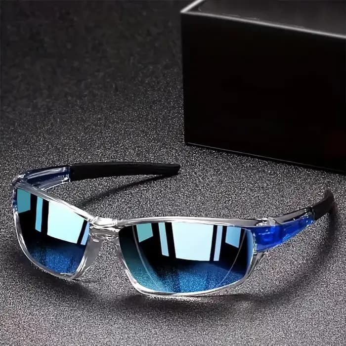 Une paire de lunettes de sport à la mode plein cadre