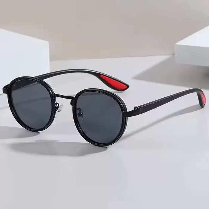Lunettes de soleil de luxe en métal pour hommes