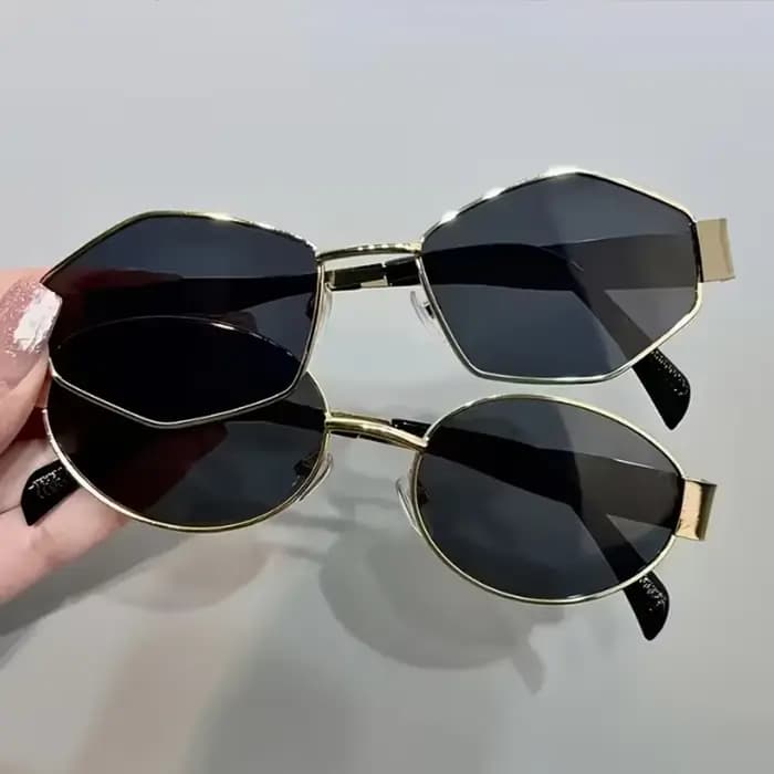 Lunettes de soleil ovales et polygonales tendance