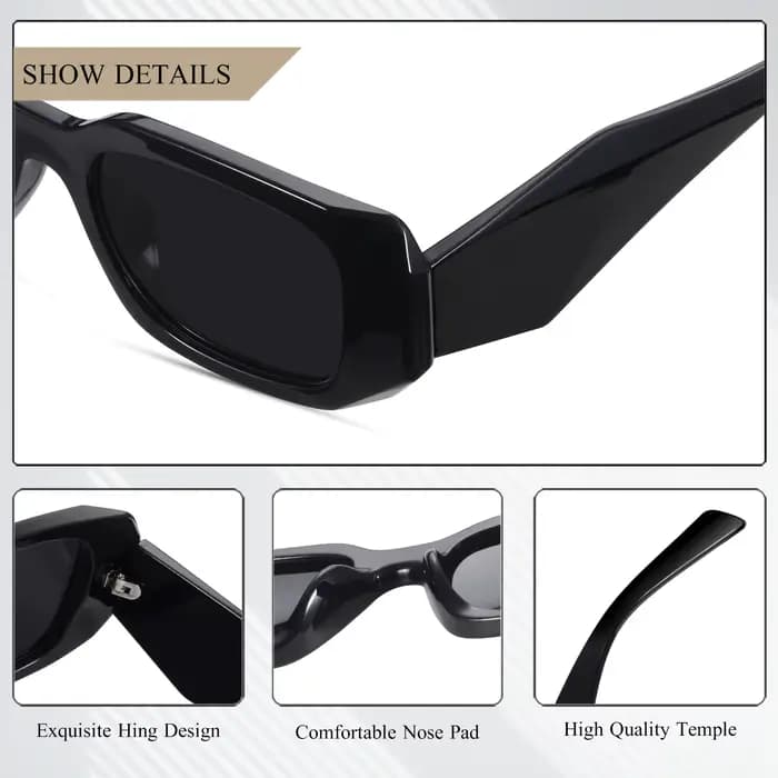 CRIXLAIS lunettes de soleil pour femmes marque de luxe Rectangle