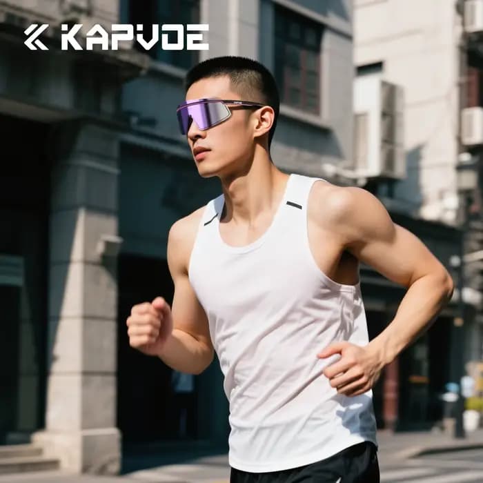 Kapvoe nouveaux hommes or photochromique cyclisme lunettes de soleil UV400
