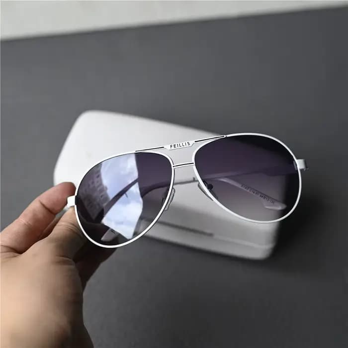 Janvancy-Lunettes de soleil blanches pour hommes et femmes