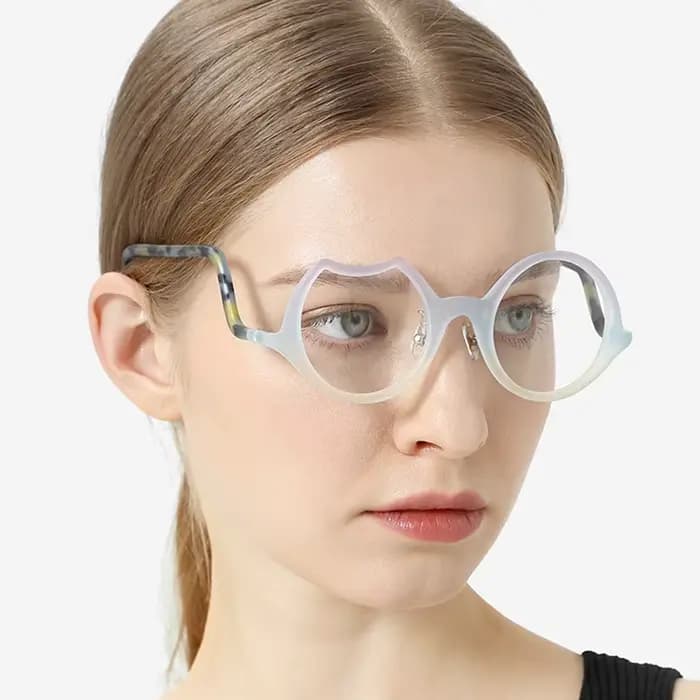 Lunettes Rondes en Acétate pour Femmes