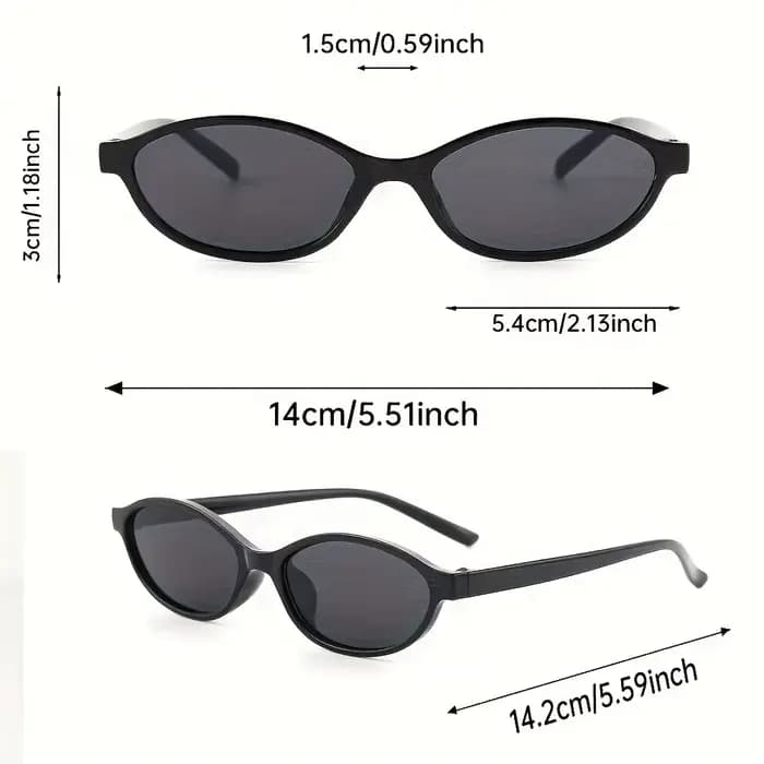 Lunettes à monture ovale en plastique pour femmes