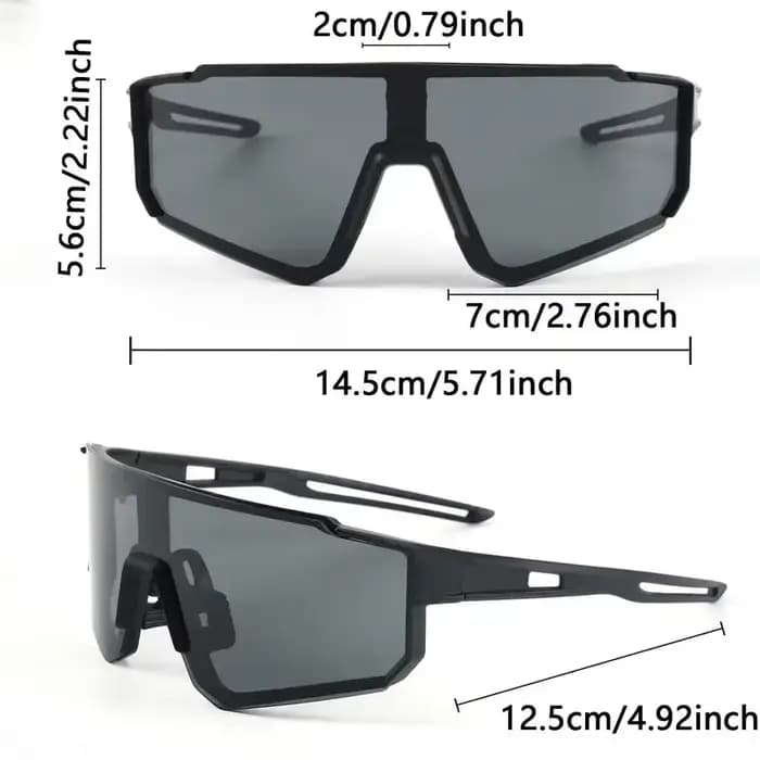 Lunettes surround classiques pour hommes avec montures surdimensionnées