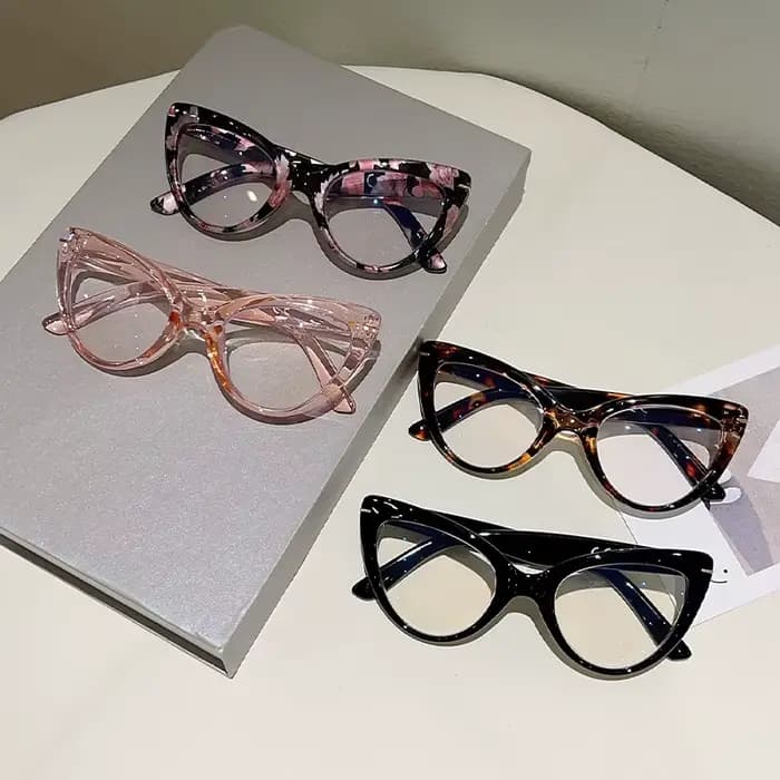 KAMMPT lunettes de lecture œil de chat surdimensionnées mode bloquant la lumière bleue montures optiques Design élégant