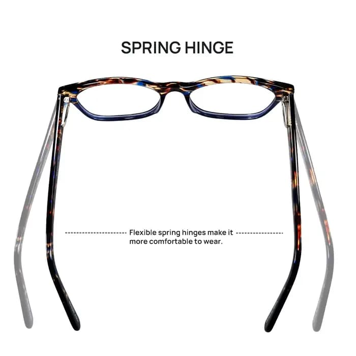 Femmes lunettes en acétate rétro bleu carré
