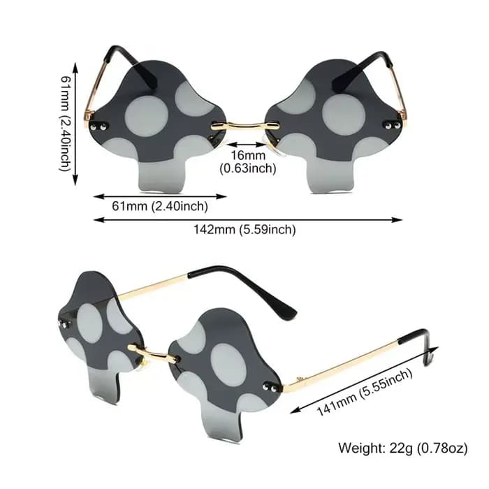 Lunettes de soleil sans monture irrégulières pour femmes