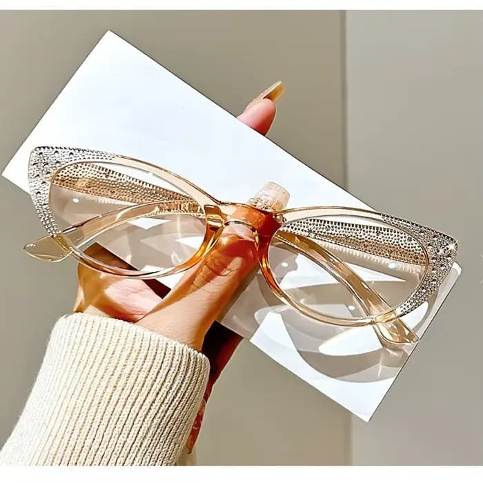 Lunettes de lecture de luxe pour femmes avec diamants