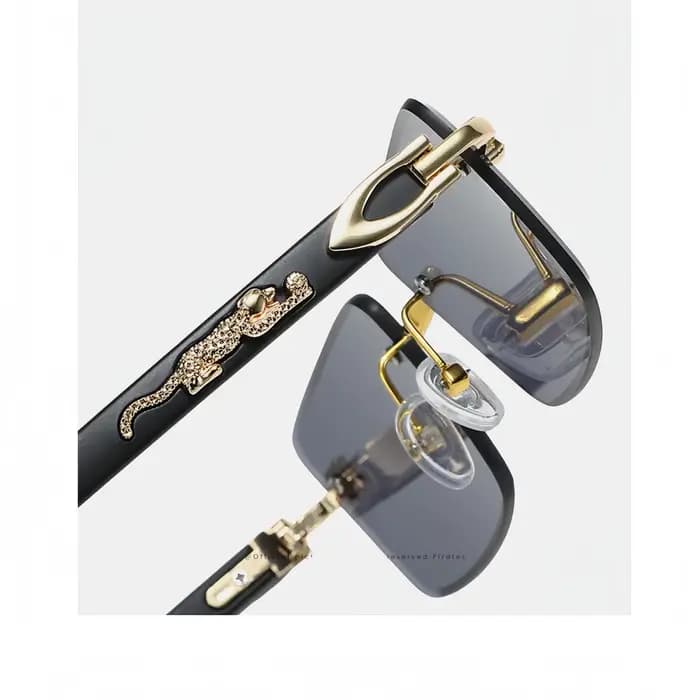 Lunettes de soleil carrées sans monture