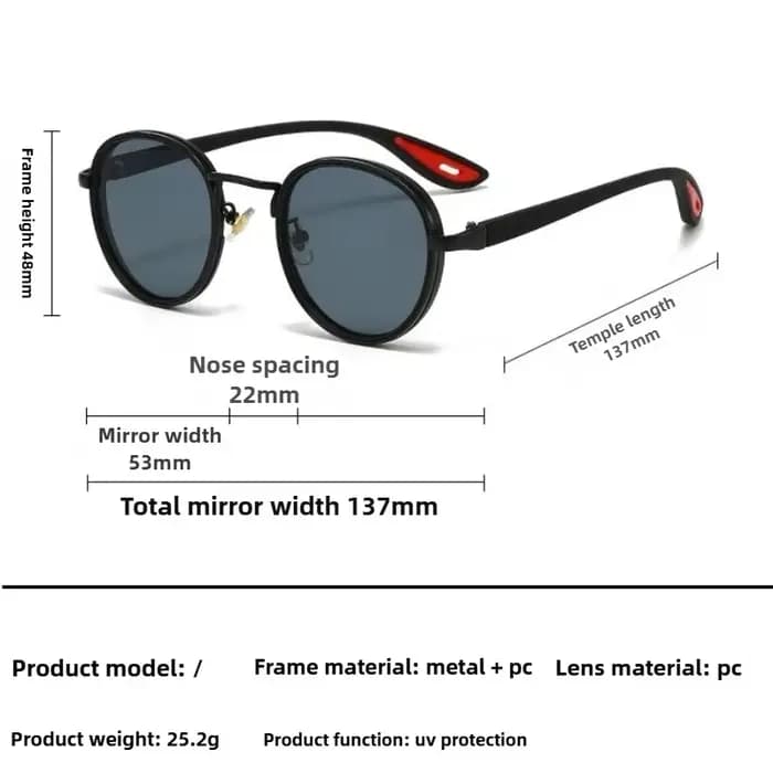 Lunettes de soleil rondes SEAMERGO tendance pour homme