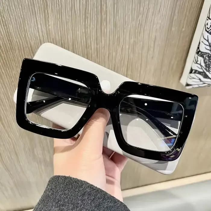 Lunettes transparentes rétro géométriques pour femmes