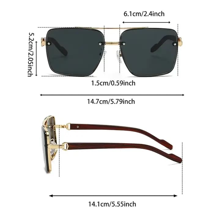 KAMMPT mode rétro carré métal nuances femmes marque originale conception conduite lunettes de soleil nouveau Double