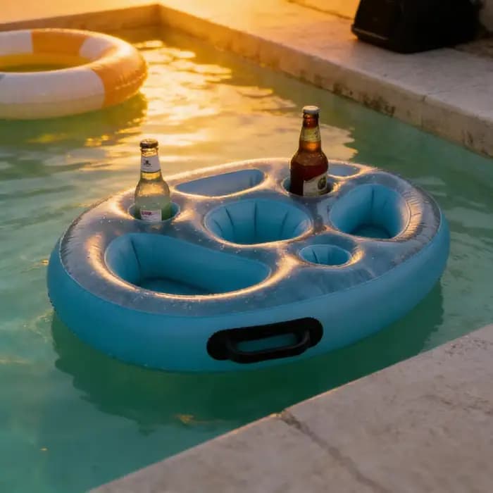 Porte-gobelet gonflable pour boisson, flotteur de piscine, barre de bière glacée, baignoire, support de fruits, récipient à vin, décor de fête, accessoire de plage