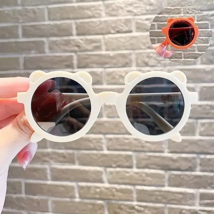 2 paires de lunettes de soleil pliables tendance en forme d'ours