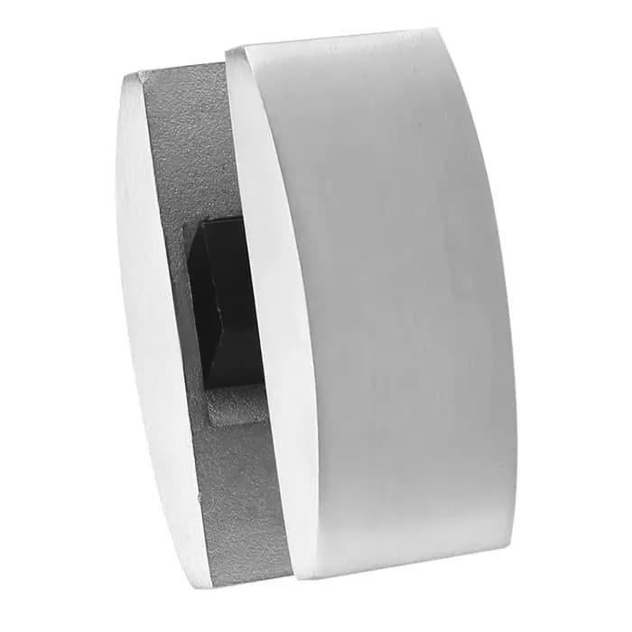 Fixation de guidage de sol pour porte coulissante en verre sans cadre, argent 304, en acier inoxydable, pour salle de douche, Guide de fond de sol, bouchon de porte