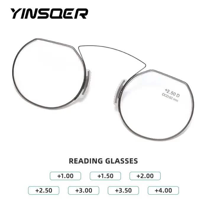 Clip nez lunettes de lecture Anti lumière bleue presbyte