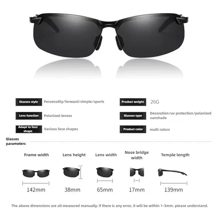 Lunettes de soleil polarisées jaunes pour la conduite nocturne avec protection UV400