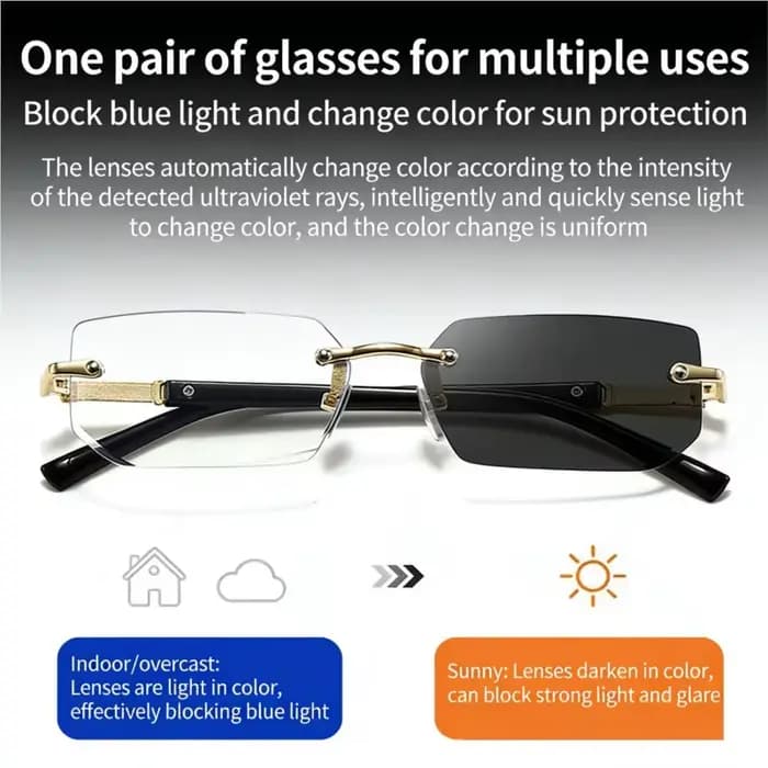 Lunettes de soleil photochromiques tendance pour hommes et femmes