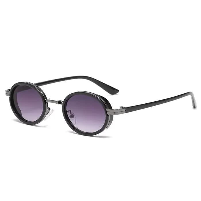 Lunettes de soleil ovales à monture métallique pour hommes et femmes