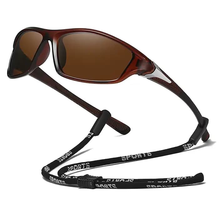 Lunettes de soleil de sport vintage avec chaîne pour hommes et femmes