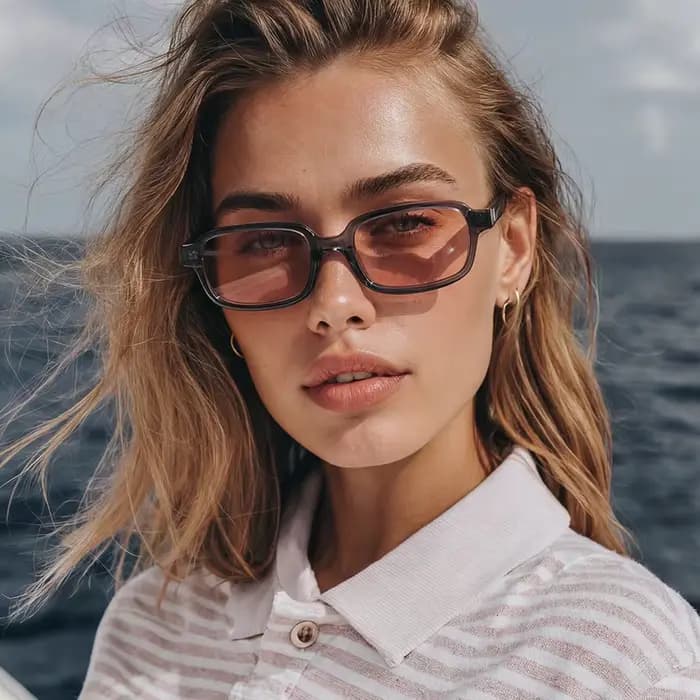 Lunettes de soleil carrées de petite taille pour femmes Ruiao