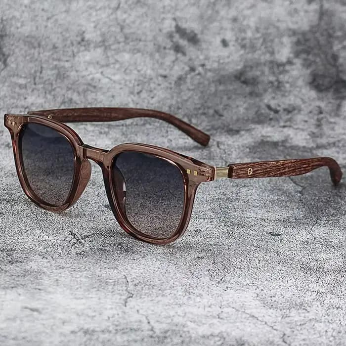 Lunettes de soleil rétro tendance en grain de bois – Protection UV polarisée pour hommes et femmes