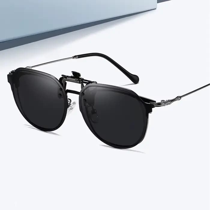 VIVIBEE Flip Up Clip sur lunettes de soleil polarisées hommes conduite femmes pêche UV400 Vision nocturne
