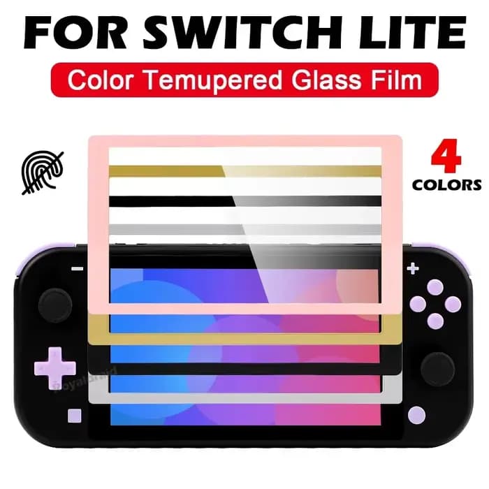 Protecteur d'écran en verre trempé pour Switch Lite, 4 couleurs, Film de protection HD transparent pour NS Switch Lite, accessoires de jeu