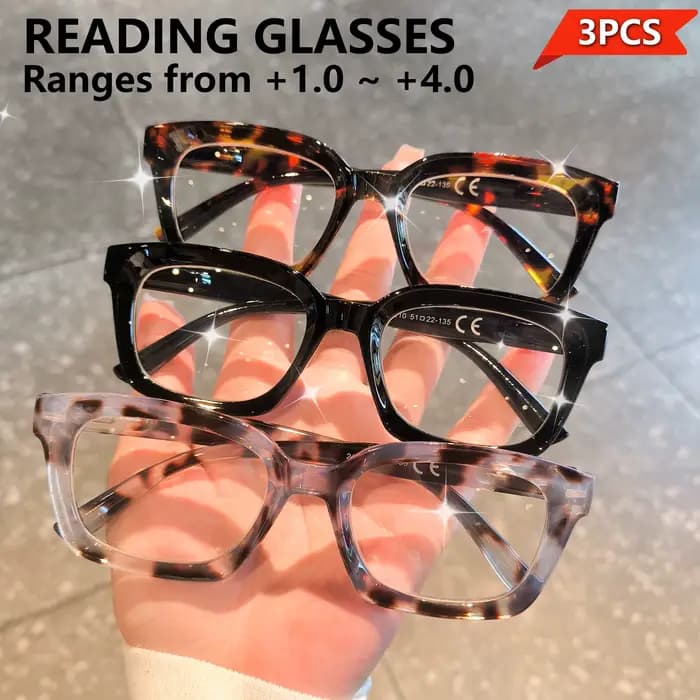 Lunettes de lecture vintage 3 pièces pour femmes et hommes – Utilisation quotidienne et formelle