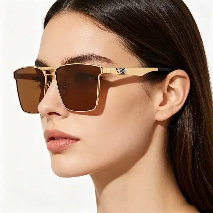 Lunettes de soleil polarisées Wing Square pour hommes et femmes