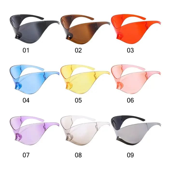Lunettes de soleil sans monture futuristes pour hommes et femmes