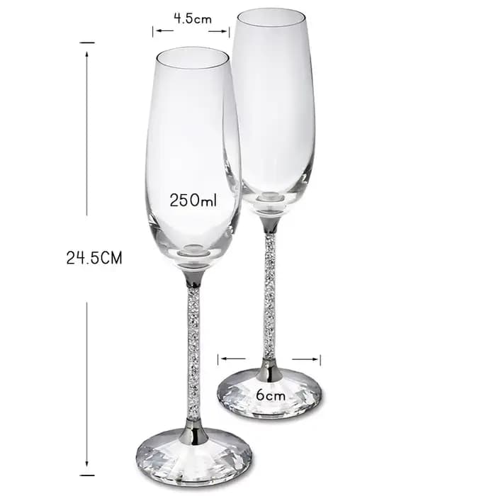 Verre à vin de mariage créatif, tasse unique, flûtes à champagne, cadeau de fête cristallin, verre à griller, gobelet d'anniversaire en cristal