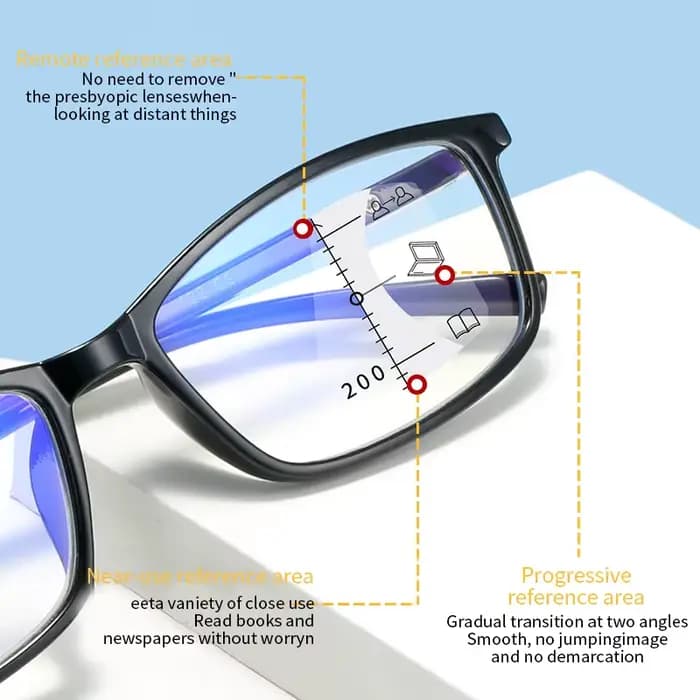Lunettes de lecture multifocales progressives pour hommes et femmes