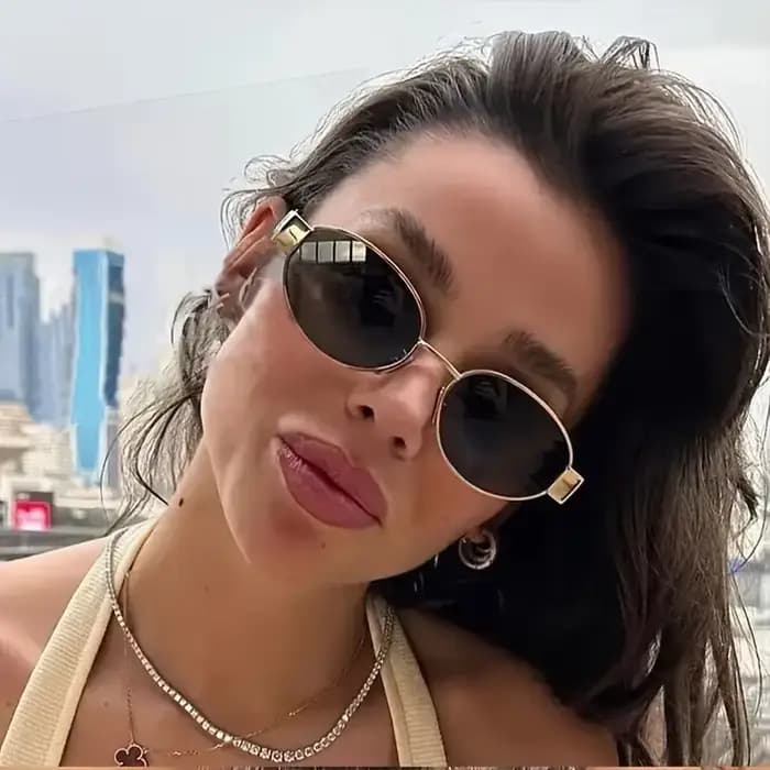 Lunettes de soleil ovales tendance pour femmes 2026 – Monture métallique de marque de luxe