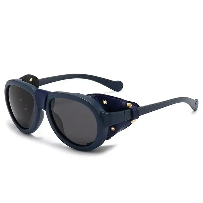Lunettes de soleil polarisées pour femmes hommes rondes Steampunk