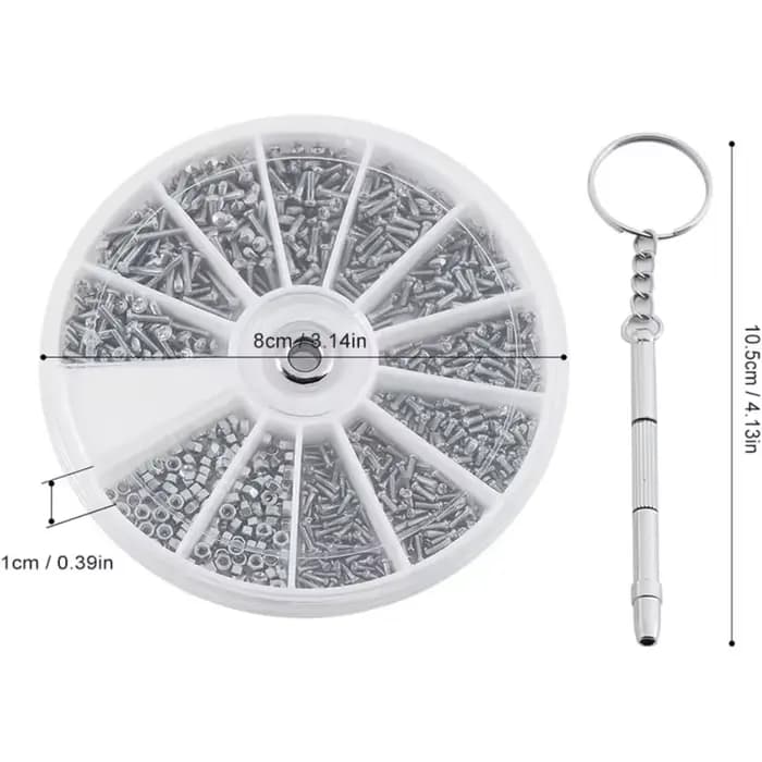 Kit de réparation de vis de lunettes : vis de réparation