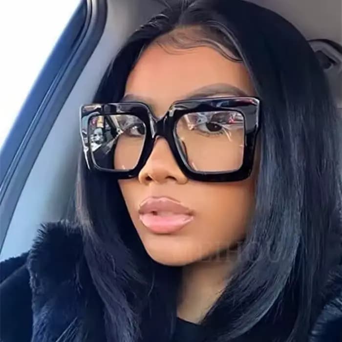 Monture de lunettes carrée surdimensionnée pour femmes
