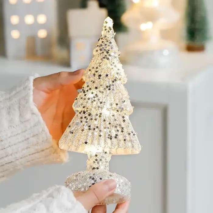 Ornements de Sapin de Noël en Verre Brcorporelle, Décoration de Bureau Shoe à la Maison, Veilleuse LED, Décorations de ix, Cadeau de Festival pour Enfant