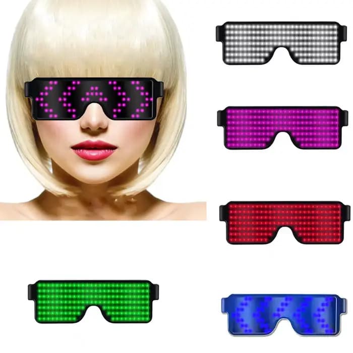 Lunettes décoratives lumineuses à LED pour la nuit