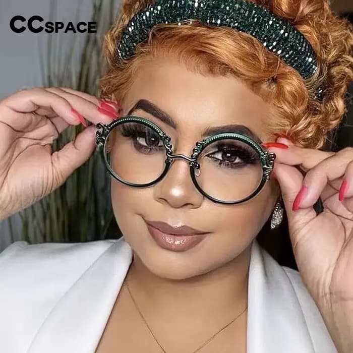 Lunettes optiques rondes en métal pour femmes