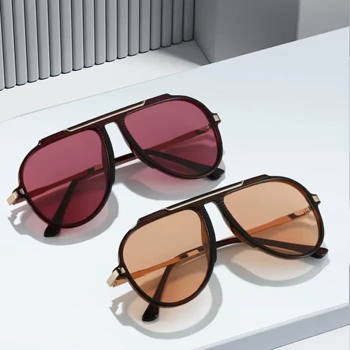 Lunettes de soleil de pilote originales de marque de luxe pour femmes et hommes