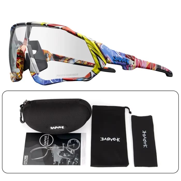 Lunettes de cyclisme KAPVOE à changement de couleur