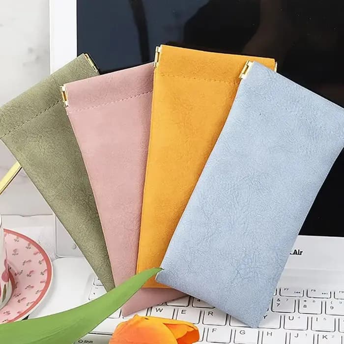 Sacs de rangement pour lunettes de soleil en cuir souple